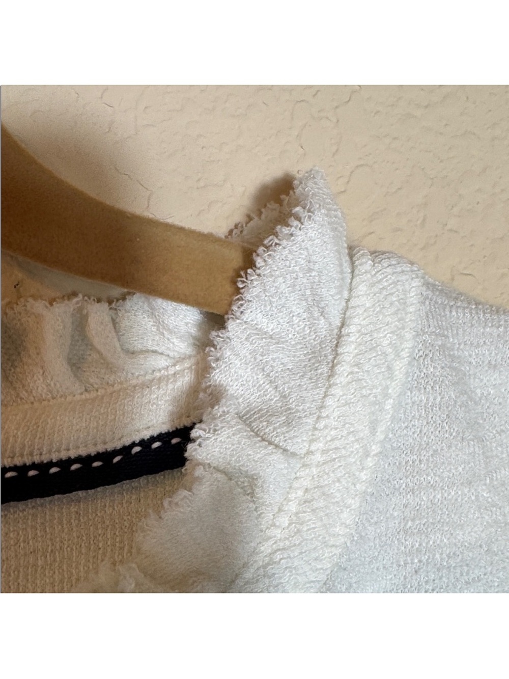 Pilcro Ivory Button-Front Ruffle Shoulder Top - Picture 5 of 11